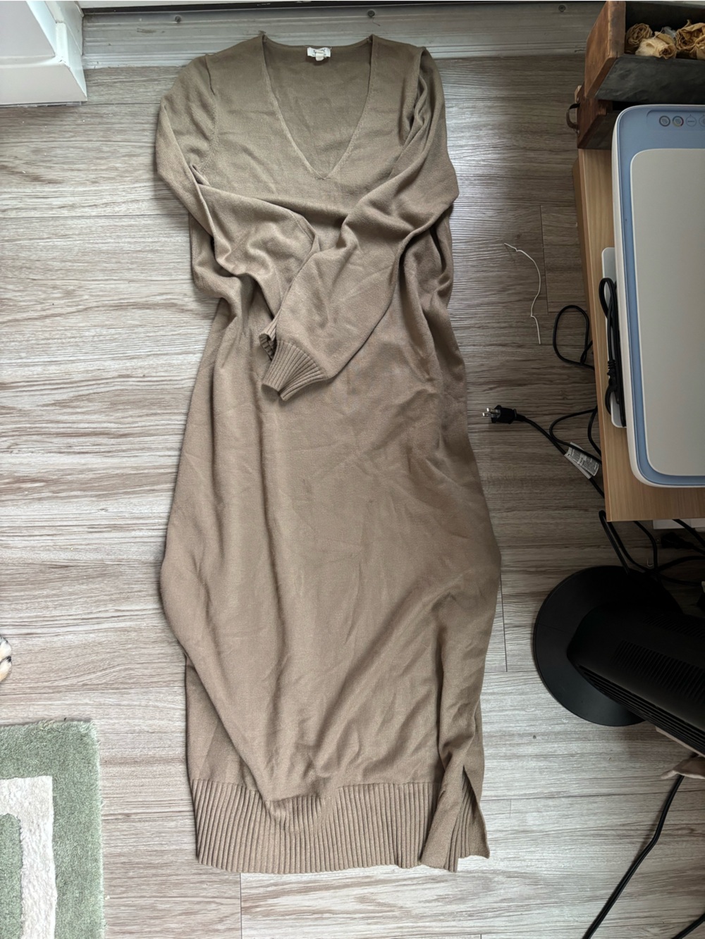 Splendid Taupe Maxi Knit Skirt